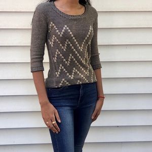 Zig-zag printed cozy sweater XS